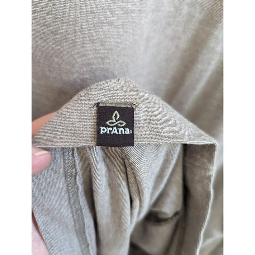 Prana Men's Crewneck Long Sleeve Heather Tan Shirt Cotton Size Large - Picture 3 of 4